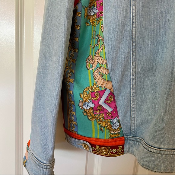 NWT VERSACE Mixed Media Denim Jacket - Picture 6 of 16